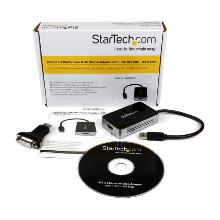 STARTECH.COM Adaptador de vídeo externo USB a HDMI con puerto adicional 3.0 1920X1200 USB32HDEH DSP0000033353