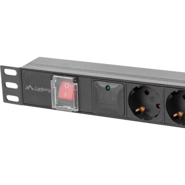 LANBERG Multiprise Schuko à 5 prises avec interrupteur pour