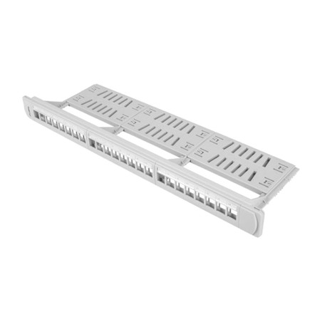 24-port-patchpanel mit organizer für keystone-module 19" 1u ppks-1124