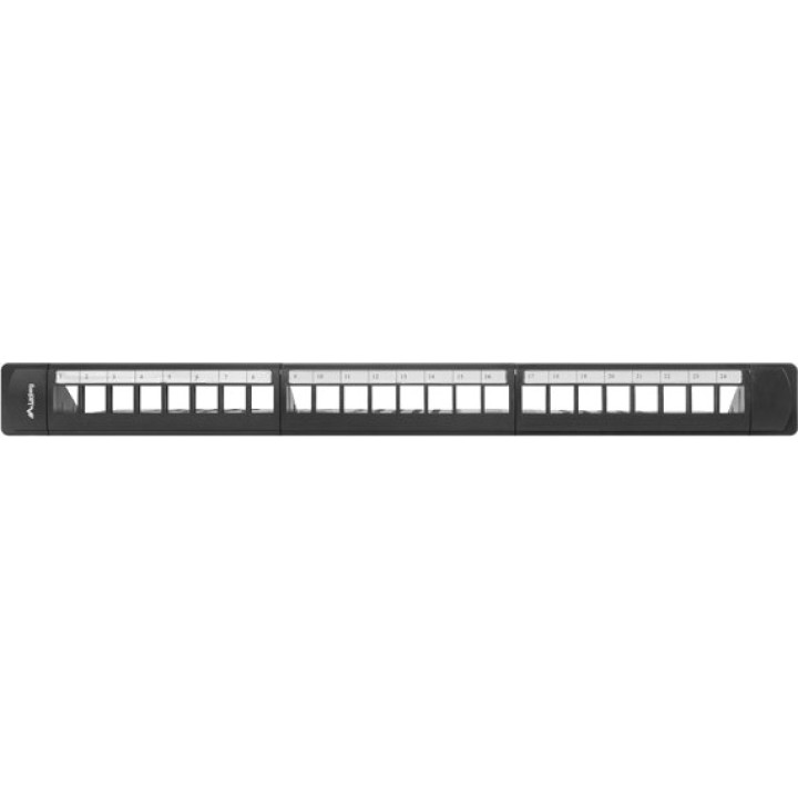 LANBERG 24-Port-Patchpanel mit Organizer für Keystone-Module