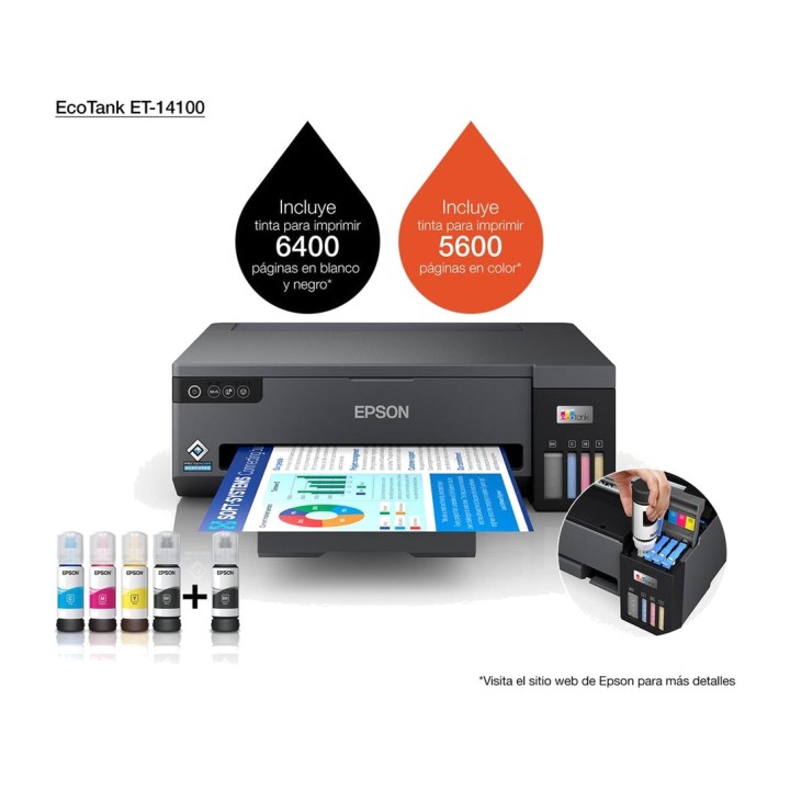 EPSON Impresora de inyección de tinta A3 con wifi ECOTANK-ET-14100 MGS0000020977