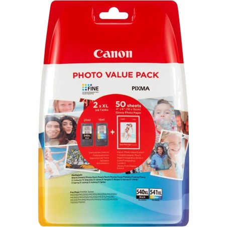 pack de cartouches d’encre avec papier photo pg-540l/cl-541xl 5224b013