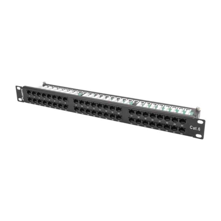 LANBERG 48-port patch panel for rack cabinet 19" 1U CAT.6