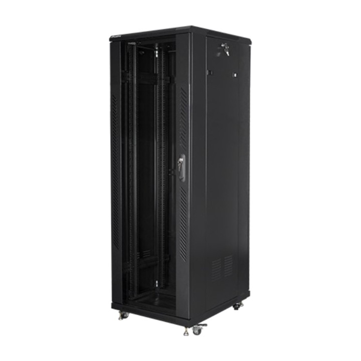 LANBERG Golvrackskåp med glasdörr 19" 37U 600X800MM