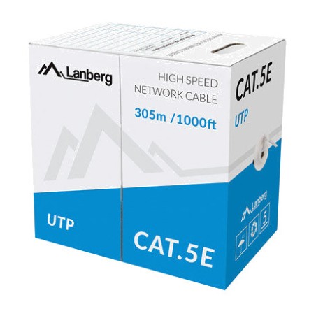 stiv netværkskabelrulle i ren kobber til installation cat5e u/utp awg24 cpr 305 m lcu5-11cu