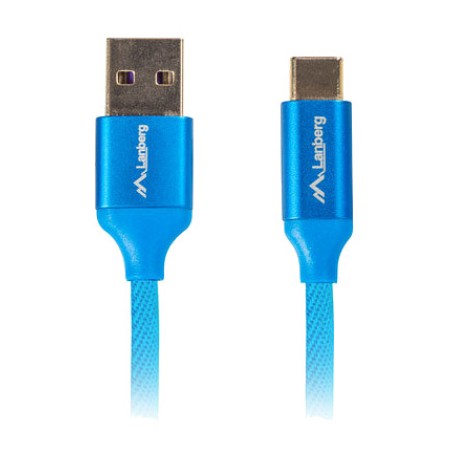 cable usb-a a usb-c trenzado con carga rápida quick charge 3.0 180 cm ca-usbo-22cu-0018-bl