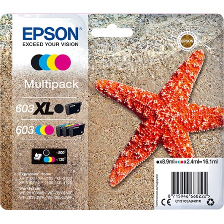 multipack with xl ink cartridges 603xl 4 uds