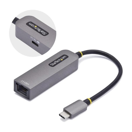 adapter sieciowy usb-c na ethernet 2,5 gigabit z ładowaniem power delivery rj45 pd-100w 2gpd3usb-cethernet