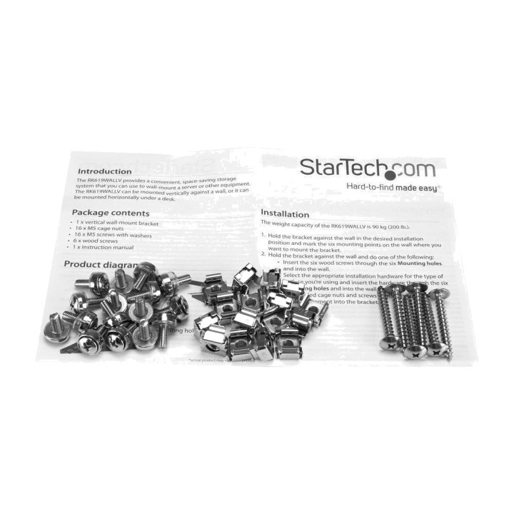 STARTECH.COM Soporte vertical de pared para equipos rack 6U