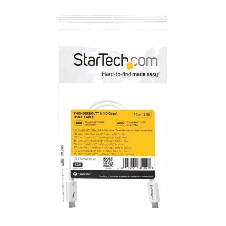 STARTECH.COM Παθητικό καλώδιο USB-C για φόρτιση, δεδομένα