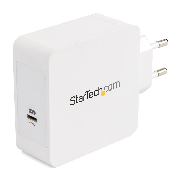 STARTECH.COM Cargador de pared USB-C para portátil con cable 60W PD 2M WCH1CEU DSP0000040449