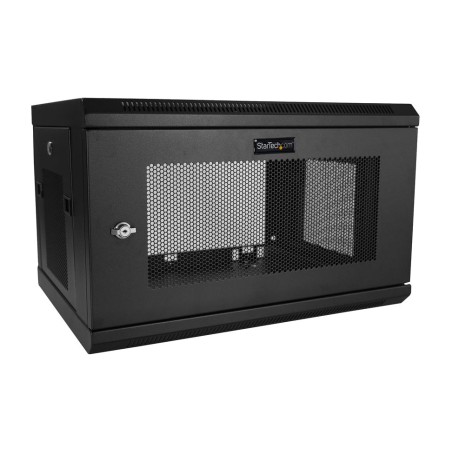 wall-mounted rack cabinet with 2 columns and shelf 6u 19" rk616walm