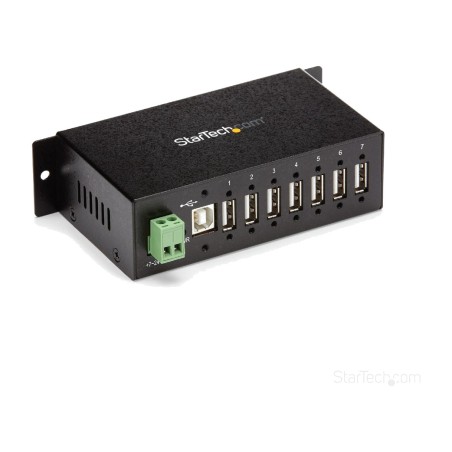 hub usb industriel métallique à 7 ports avec protection esd 2.0 480mbps st7200usbm