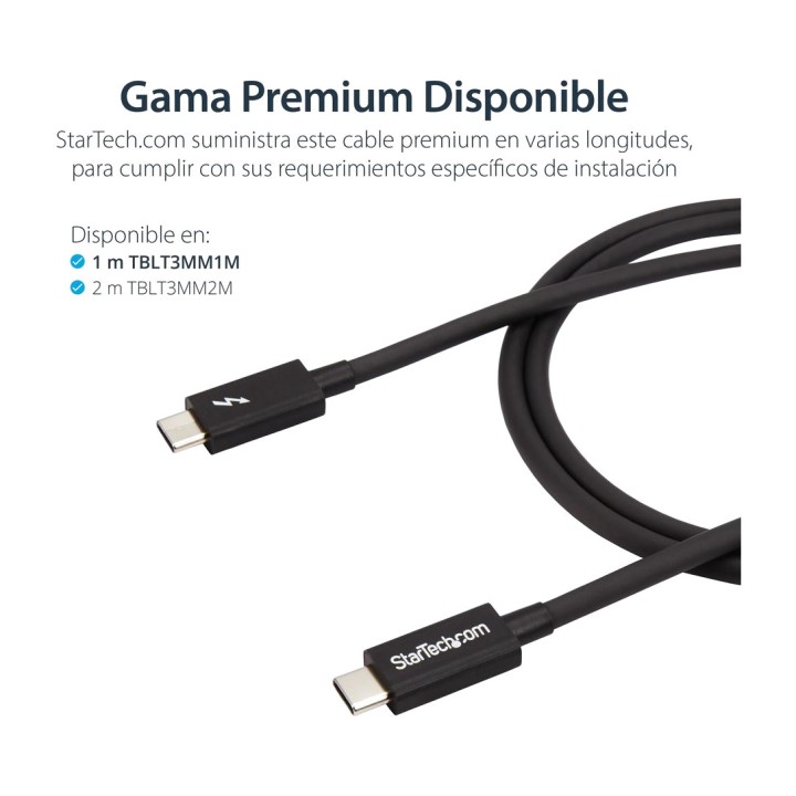 STARTECH.COM Cable Thunderbolt 3 pasivo con conectores USB-C