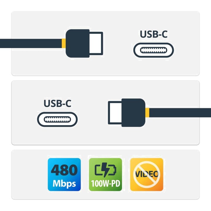 STARTECH.COM Kabel USB-C pro nabíjení a data 2.0 PD 100W 5A