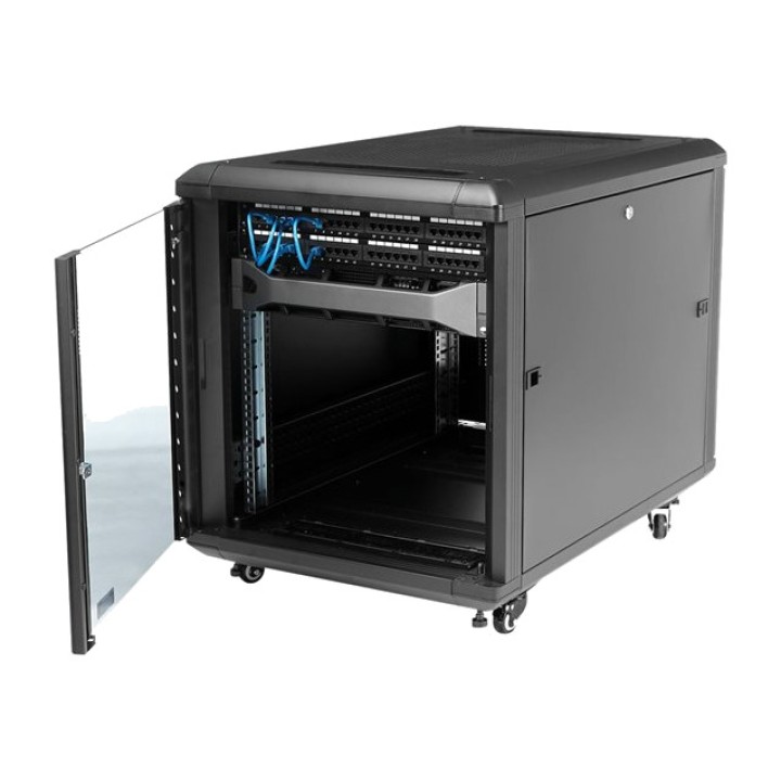 STARTECH.COM Zamknięta demontowana szafa rack na kółkach 12U