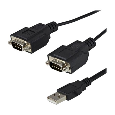 cable adaptador usb-a a doble puerto serie rs232 db9 180 cm icusb2322f