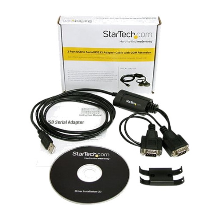 STARTECH.COM Cablu adaptor USB-A la port serial dublu RS232