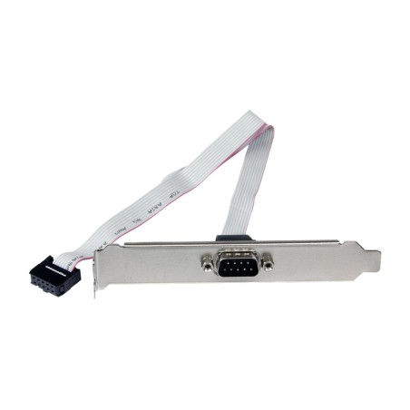 bracket serie rs232 db9 macho a cabezal idc de 10 pines 41 cm plate9m16