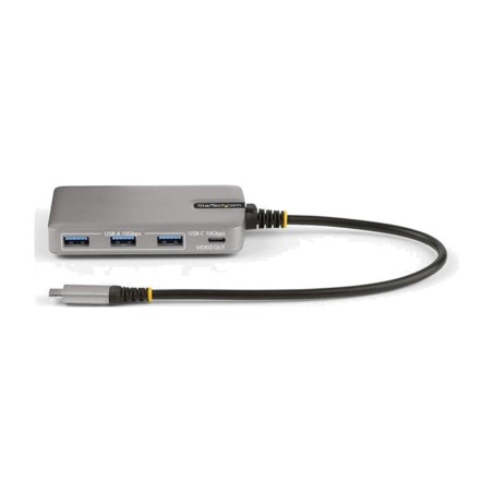 4-port-usb-c-hub mit schnellladefunktion und power delivery 3.2-gen2 10gbps 3xusb-a hb31c3a1cdppd3