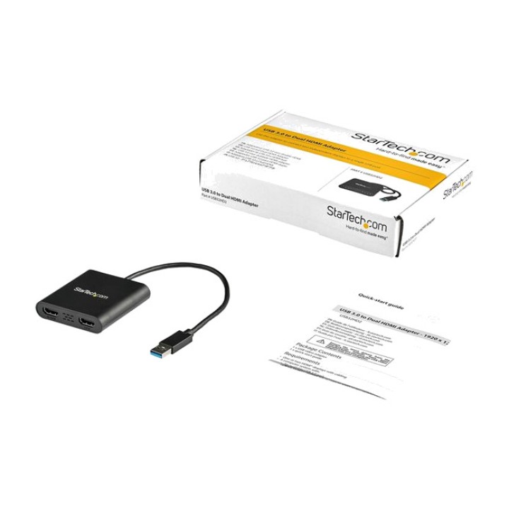 STARTECH.COM Grafični adapter USB 3.0 na dvojni HDMI 25 CM
