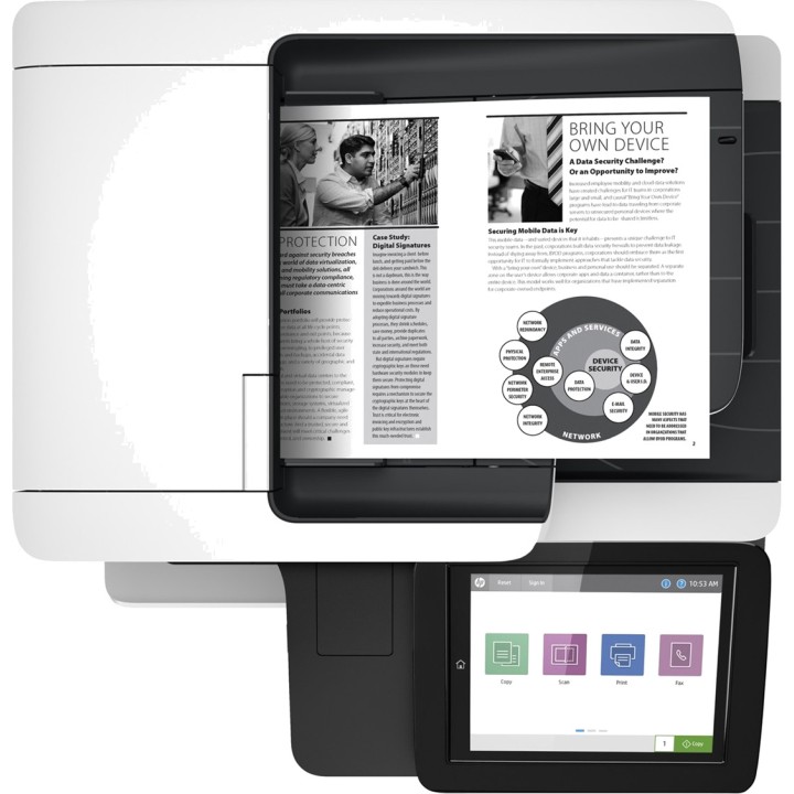 HP Monochrome laser multifunction printer with network and