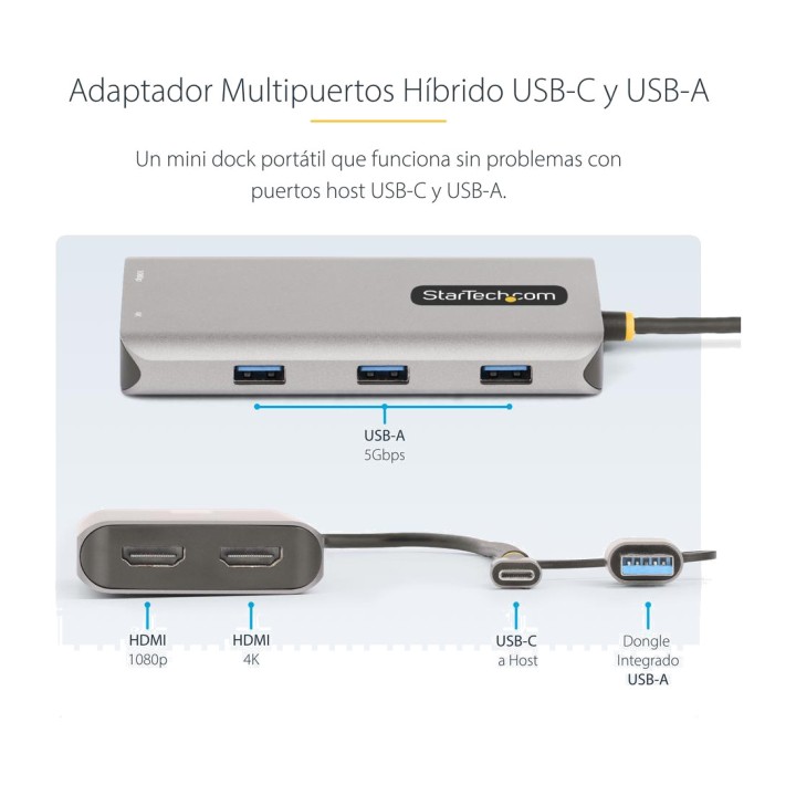 STARTECH.COM Multiportový adaptér USB-C 5 v 1 pro notebook