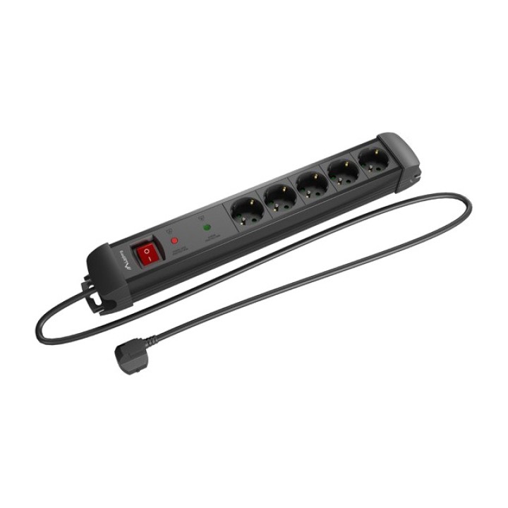 LANBERG Multiprise 5 prises Schuko avec interrupteur et