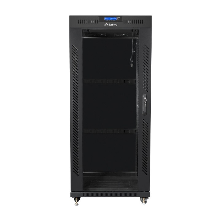 LANBERG Podlahová rack skriňa so sklenenými dverami a LCD