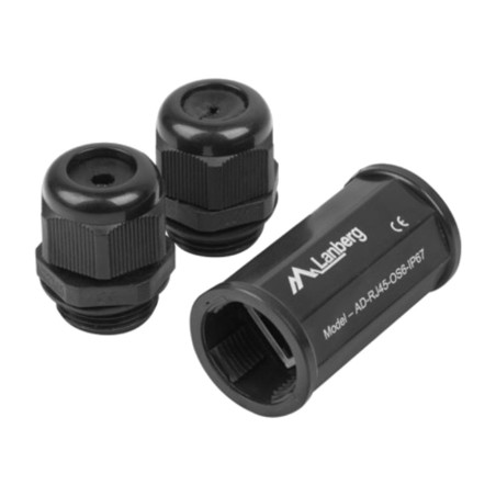acoplador de red rj45 doble hembra estanco cat6 f/utp ip67