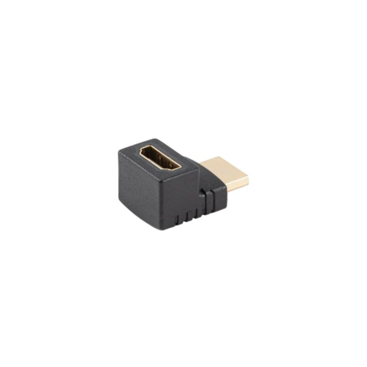 LANBERG Videoadapter, apa–anya, felfelé könyökös HDMI-2.0 4K