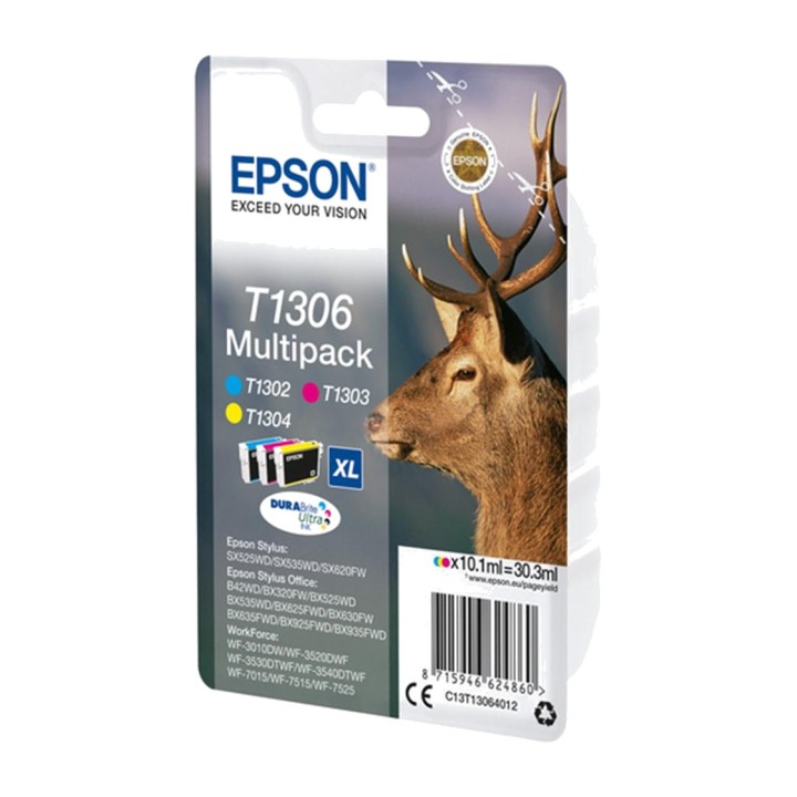 EPSON Pack de cartouches d’encre T130-DURABRITE ULTRA 3 UDS