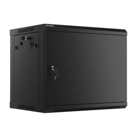 wandmonteerbare metalen deur rackkast 19" 9u 600x450mm wf01-6409-00b