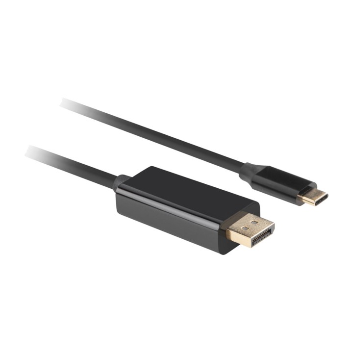 LANBERG Cable de vídeo con conectores macho USB-C-DISPLAYPORT 4K 60HZ 50 CM DSP0000012894
