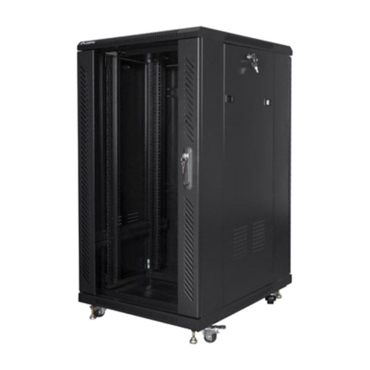LANBERG Stand-Rackschrank mit Glastür 19" 22U 600X800MM