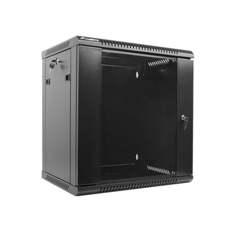 armoire rack murale avec porte vitrée 19" 12u 600x450mm wf01-6412-10b