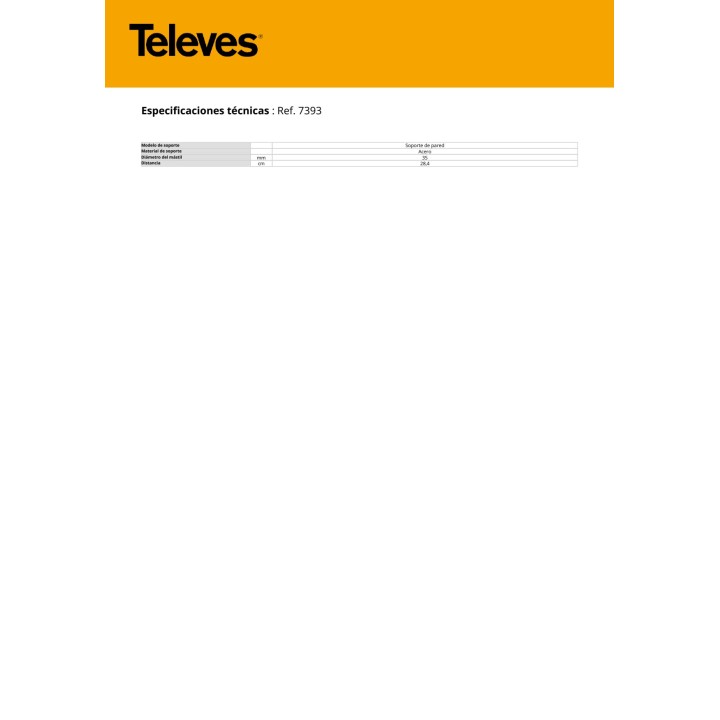 TELEVES L-Wandhalterung für Antennenmast 284X194MM 35 MM RPR