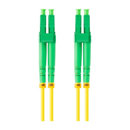 bretella monomodale duplex in fibra ottica lc/apc g657a1 lszh 1 m fo-lala-sd11-0010-ye