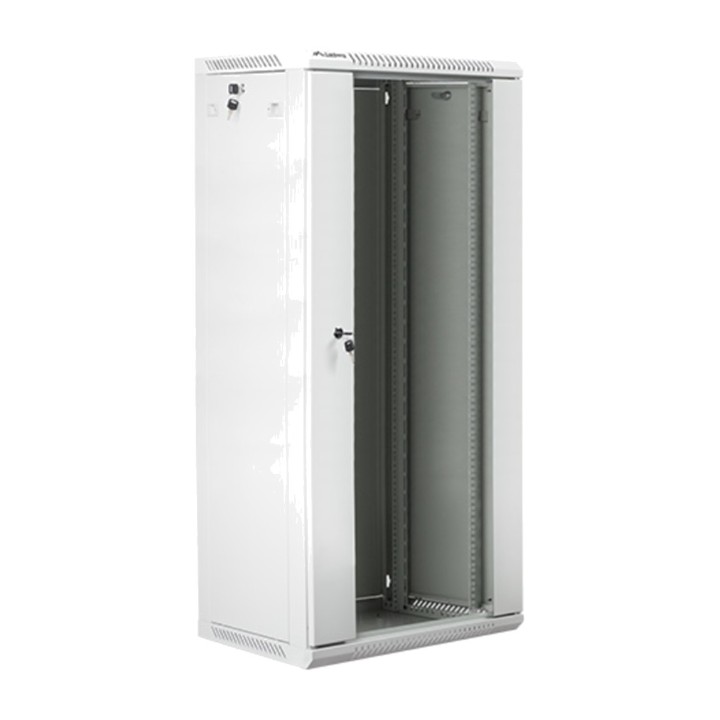 LANBERG Rack szekrény üvegajtóval falra szereléshez 19" 27U