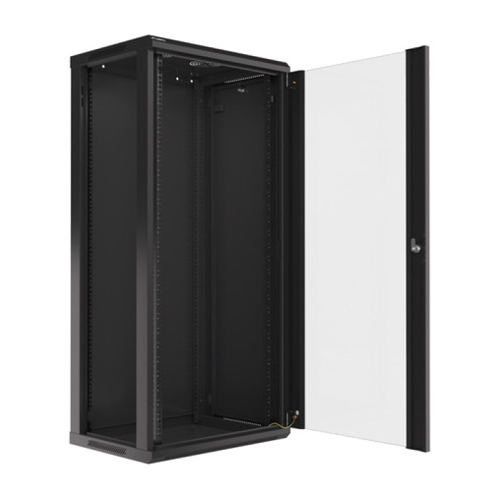 LANBERG Rackskåp med glasdörr för väggmontering 19" 27U