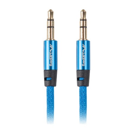 premium stereo lydkabel med jackstik 3,5 mm 3-pin 2 m ca-mjmj-10cu-0020-bl