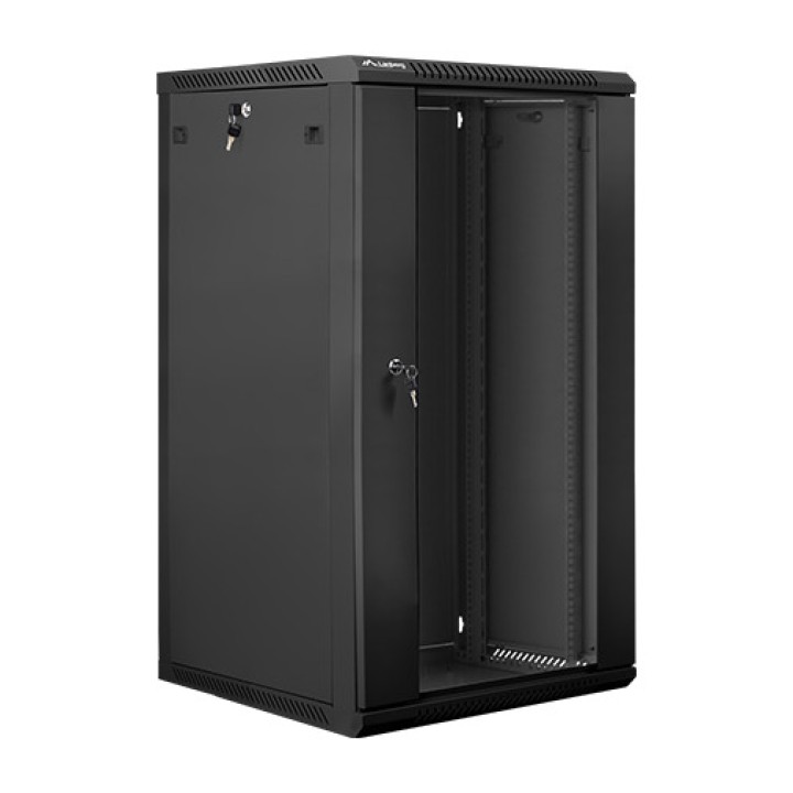 LANBERG Szafa rack ze szklanymi drzwiami do montażu na