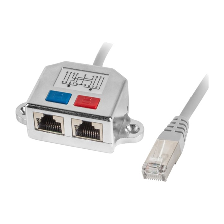 LANBERG Splitter di rete RJ45 maschio a due femmine con cavo