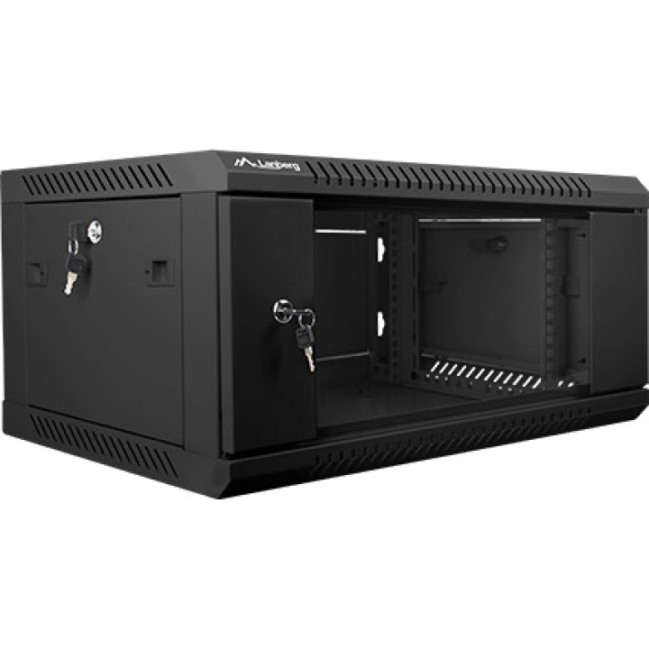 LANBERG Armoire rack murale avec porte vitrée 19" 4U