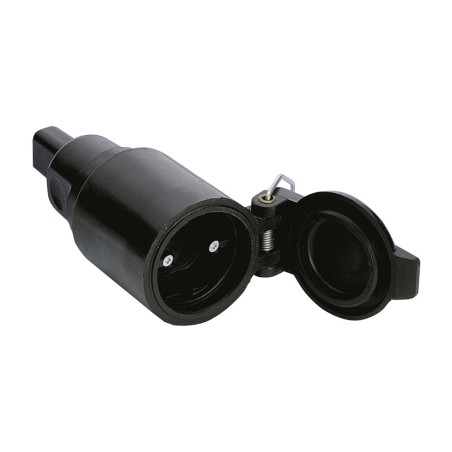 dvopolna prenosna gumijasta vtičnica za ploski kabel girland 5x11mm 16 a 250 v ip44
