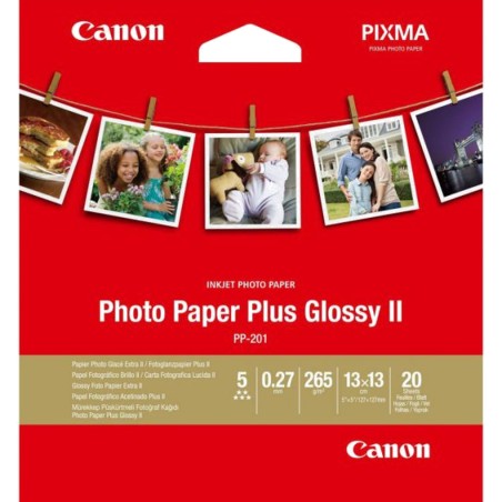 papel fotográfico brillante para inyección de tinta pp-201 13x13cm 260g 20 uds