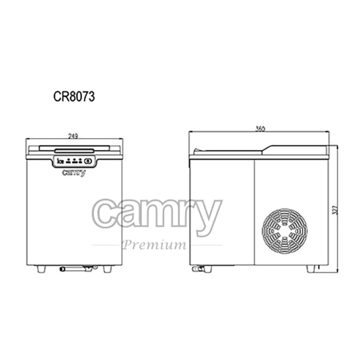 CAMRY Eiswürfelmaschine CR8073 74-87W 12 KG/24 H 32 CM 78848