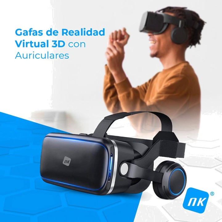 NK Virtual reality glasses for smartphone with headphones 3D