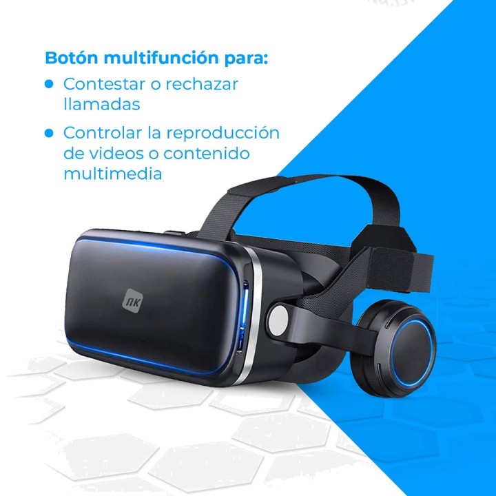 NK Virtual-Reality-Brille für Smartphones mit Kopfhörern 3D