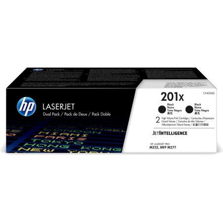 pack con cartuchos de tóner negro alta capacidad laserjet-201x 2 uds